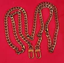 Purse Chain 47&quot; Yellow GOLD Strap Handbag Metal Shoulder Crossbody Walle... - $9.49