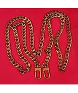 Purse Chain 47&quot; Yellow GOLD Strap Handbag Metal Shoulder Crossbody Walle... - £7.46 GBP