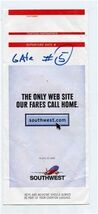 Southwest Airlines Ticket Jacket The Only web Site Our Fares Call Home 2002 - $17.82