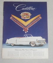 1952  Cadillac Golden Aniversary Magazine Advertisment 50 Years Convertible - £13.49 GBP