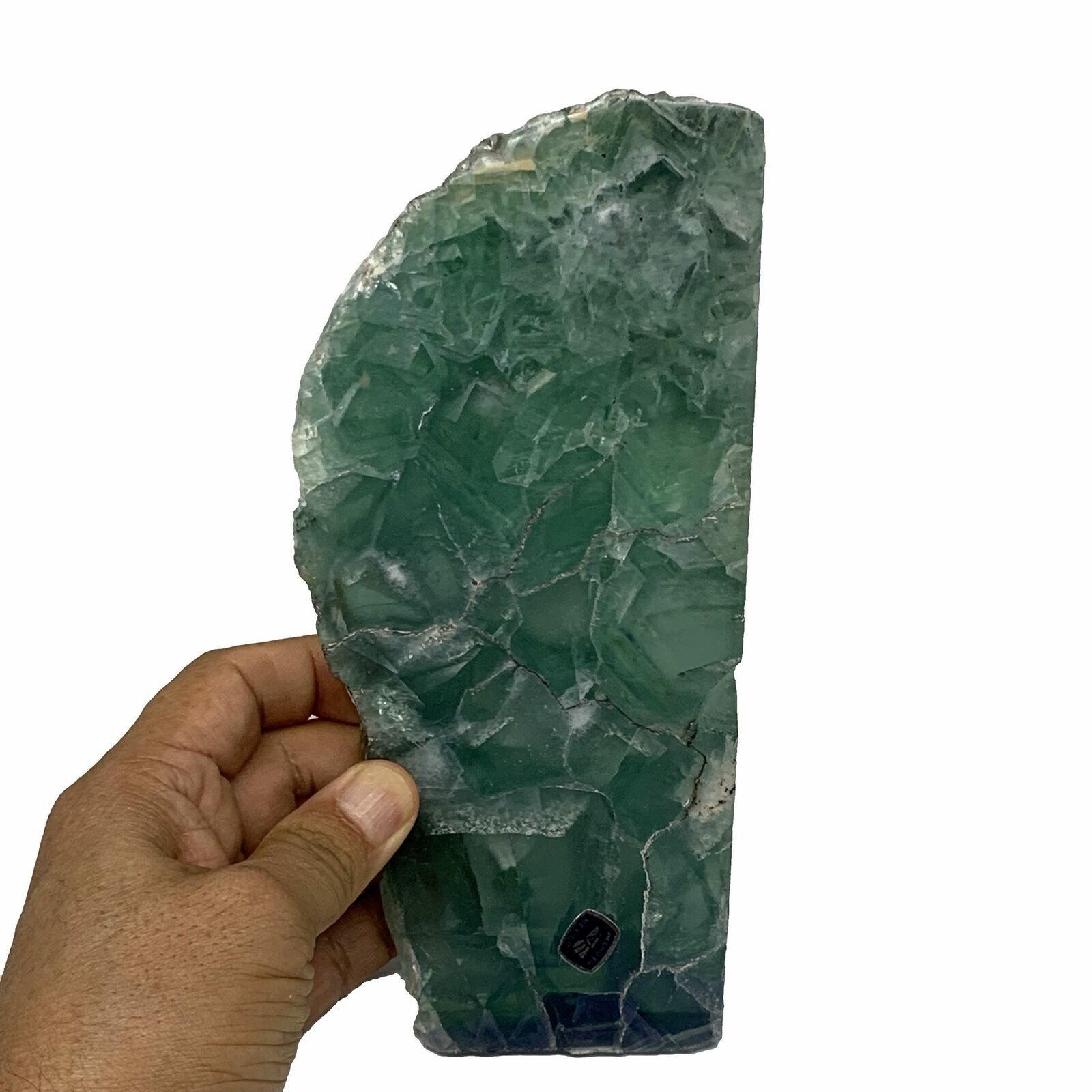 Primary image for 970g, 7.8"x3.7"x1.1", Natural Untreated Fluorite Slab Crystal @Mexico, B18622