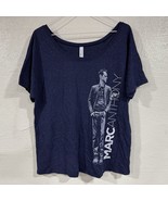 Marc Anthony Junior Crop Top Graphic T Shirt Womens Size Medium Blue - £11.18 GBP