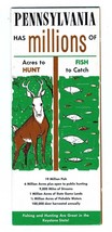 Pennsylvania Has Millions of Acres to Hunt and Fish to Catch Brochure 19... - £13.95 GBP