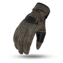 Men&#39;s Light Lined Distressed Motorcycle Leather Glove Biker Apparel - £47.40 GBP