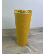 *Starbucks Tumbler Collection 2023 16oz Dark Mustard Yellow 7.5” Tall - £10.11 GBP