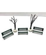 Lemax Dickens Village 3 Park Bench and 2 Trees Accessory - $9.90