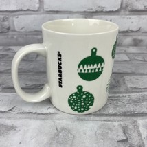 Starbucks Christmas 2016 Green Ornaments Coffee Cup Mug 12oz - $10.22