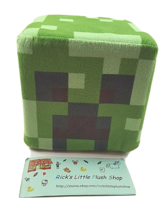Mojang Minecraft Creeper 5&quot; Cube Green Jinx Plush Stuffed Ornament Decor... - $12.82