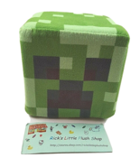 Mojang Minecraft Creeper 5&quot; Cube Green Jinx Plush Stuffed Ornament Decor... - $17.53 CAD