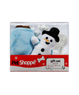 NEW PetShoppe 4 Pc Winter Snowman Dog Toy Gift Set w/ chew bone, rope, p... - £7.94 GBP