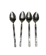 Oneida Community Stainless Madrid Black Accent 4 Teaspoons Satin - £11.89 GBP