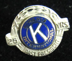 14k Gold Masonic 25 Yr Past President Kiwanis Internaional Lapel Pin Tie... - £79.63 GBP