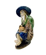 ANTIQUE MUD MAN 1890-1919 CHINESE SHEKWAN MUDMAN FIGURE MAJOLICA POTTERY GLAZED - $69.95
