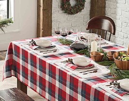 UGG Camper Plaid Fabric Tablecloth 60x84 Country Cabin Lodge Farmhouse Christmas - £35.45 GBP