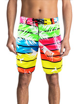 Nwt Palms Striped Summer Surf Beach Mens Swimwear Trunks Slim Fit Board Shorts L - £6.04 GBP