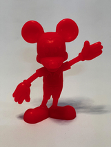 Vintage Louis Marx &amp; Co. Red Mickey Mouse Plastic Figure Toy from 1971 - £7.03 GBP