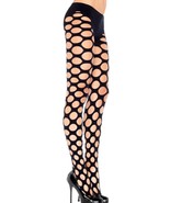 Pothole To Waist Large Jumbo Hole Black Fishnet Holey Whale Net Tights F... - $18.74 CAD