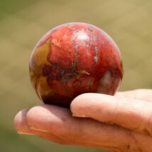 50MM Red King Cobra Jasper Crystal Ball Healing Chakra Stone Metaphysica... - $44.36