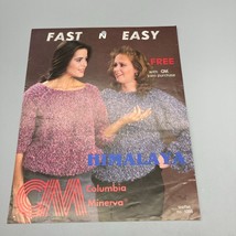 Vintage Patterns Columbia Minerva Fast N Easy Himalaya Knit 1980s 3/4 and Long - £7.66 GBP