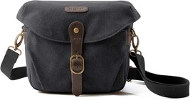 Bagsmart Camera Bag, Slr Dslr Canvas Camera Case, Vintage Padded Camera, Black - £33.63 GBP