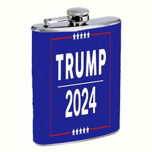 President Donald Trump 2024 L2 8oz Stainless Steel Flask Drinking Whiske... - £12.58 GBP