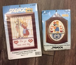 Paragon Cross Stitch Picture Kits Set Of Two Tidy Girl And Dutch Boy NEW - £14.22 GBP