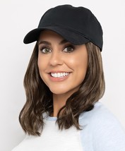 WAVY HAT WITH HAIR by HENRY MARGU, Black Baseball Cap *ALL HAIR COLORS*,... - $115.00