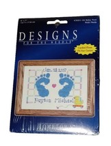 New Janlynn Designs For The Needle &quot;Baby Feet&quot; Cross Stitch Kit 5&quot; X 7&quot; - £3.98 GBP