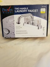 Proven Brands Part 361100 Laundry Faucet 4 In two handle Acrylic Chrome - £10.24 GBP