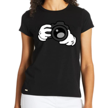 Camera Photography Women&#39;s Black Tee T-Shirt - $18.99