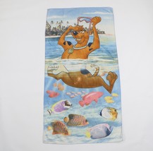 Vintage 90s Distressed Scooby Doo Terry Cloth Beach Swimming Bath Towel ... - $34.60