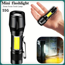 Mini Super Bright LED Flashlight 5 Zoom Portable Built in Battery USB- Charging - £8.56 GBP