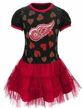 Girls Dress Tutu Reebok NHL Detroit Red Wings Hockey Red &amp; Black, $45 sz M 5/6 - £15.03 GBP