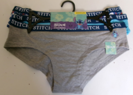Three Disney Stitch Hipsters Size Medium Gray Blue and Print 95% Cotton - $18.79