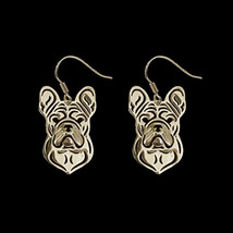 New Women’s Silver Tone French Bulldog Fashion Earrings - £7.89 GBP