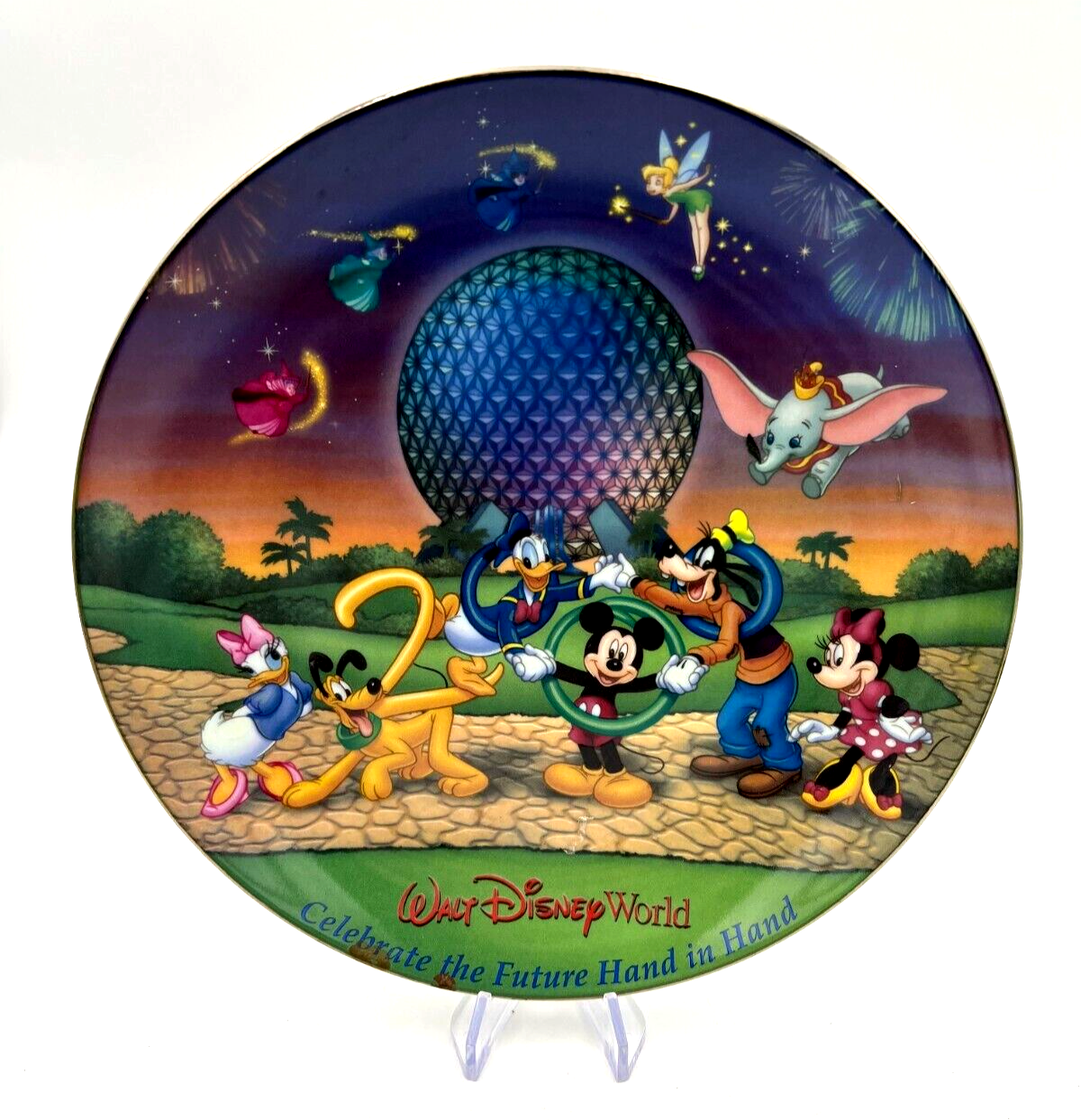 Walt Disney World Collector Plate 2000  Celebrate the Future Hand in Hand - $24.99