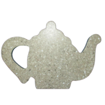 Teapot shaped trivet cheese plate cutting board decor faux stone granite... - £8.59 GBP