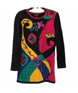 Vtg 80s 90s Suzelle colorful Sweater Women&#39;s sequin Crewneck Silk cotton... - $85.90 CAD