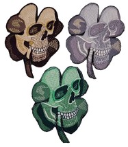 Irish Clover Skull Shamrock Morale Patch [3PC Set - Hook Fastener Backin... - $10.99