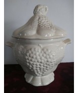 Vintage California Pottery Grape Pattern Soup Tureen With Lid #715 - £34.68 GBP