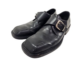 Bacco Bucci Men&#39;s Size 8D EUR 41 Black Monk Strap Oxford Loafers Shoes - £4.67 GBP