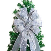 Christmas Tree Topper Bow Silver 53x13 Inch Xmas Flower Decor Indoor Out... - $103.48 MXN Christmas Tree Topper Bow Silver 53x13 Inch Xmas Flower Decor Indoor Out... - $103.48 MXN