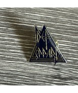 Vintage DEF LEPPARD English Rock Band 7/8&quot; Blue/Gold Metal Lapel Pinback - $26.97 CAD