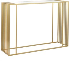 Gold, 44&quot; L X 13&quot; W X 31&quot; H, Contemporary Metal Console Table, Deco 79. - £160.62 GBP