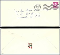 1960 US Cover - Flushing, New York to Woodside, New York, Xmas Seal R6 - £2.32 GBP