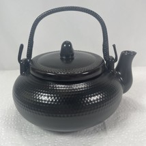 Small Tea Pot Dark Brown SWEET EXPRESSIONS W/ Infuser &amp; Lid 7&quot; - $17.08