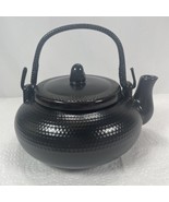 Small Tea Pot Dark Brown SWEET EXPRESSIONS W/ Infuser &amp; Lid 7&quot; - $17.08