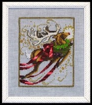 NC121 &quot;Rudolph&quot; Chart &amp; Emb And Sp Threads - Xmas Eve Couriers By Nora Corbett - £42.19 GBP