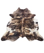 Tricolor Brindle Cowhide Rug Size: 7x6.5 feet Z-055 - €252,48 EUR