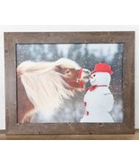 Pony kisses Snowman Framed Print - SALE - $47.66 CAD